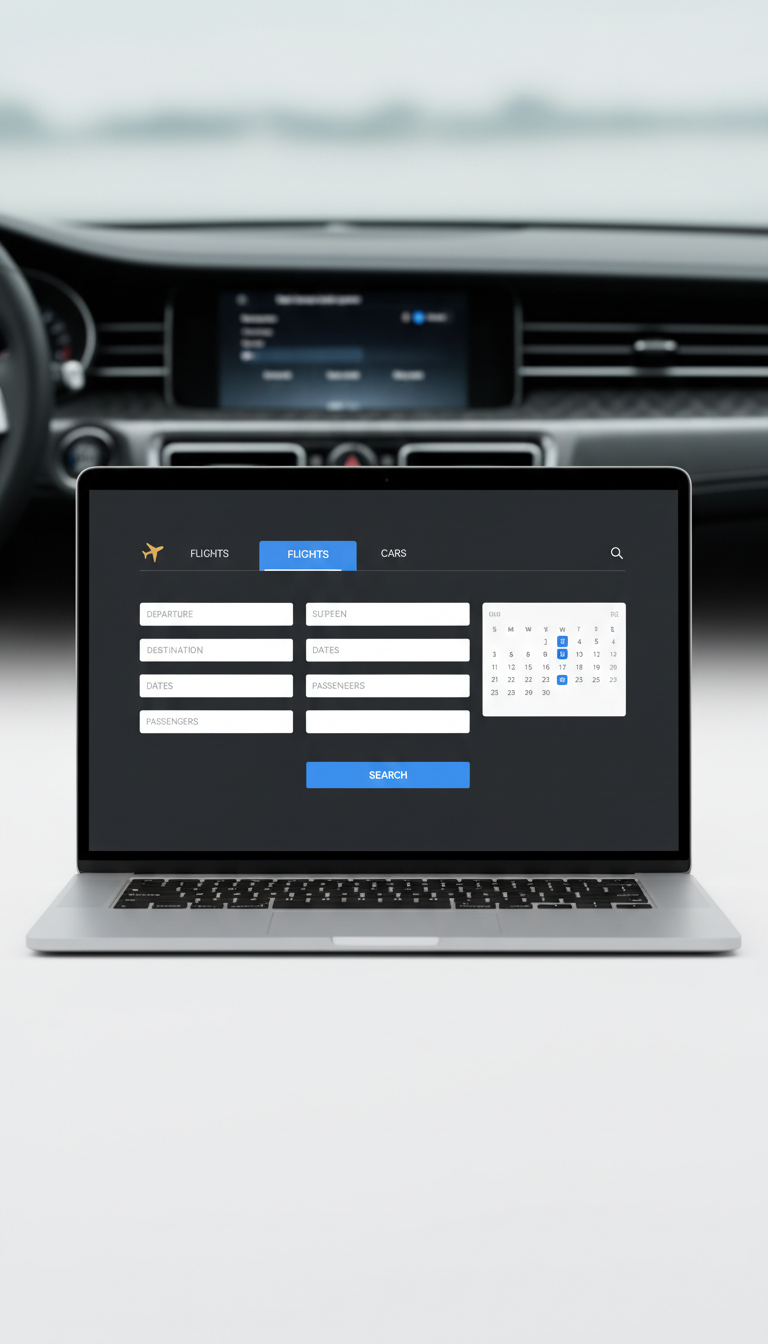 Premium Booking Interface Laptop View